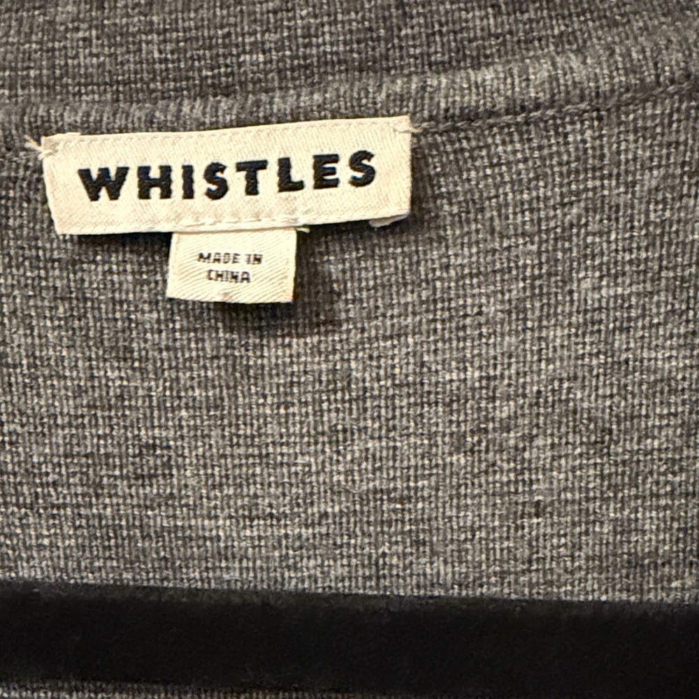 Whistles Charcoal Gray Women's Double-breasted Sweater Blazer - Picture 2 of 7